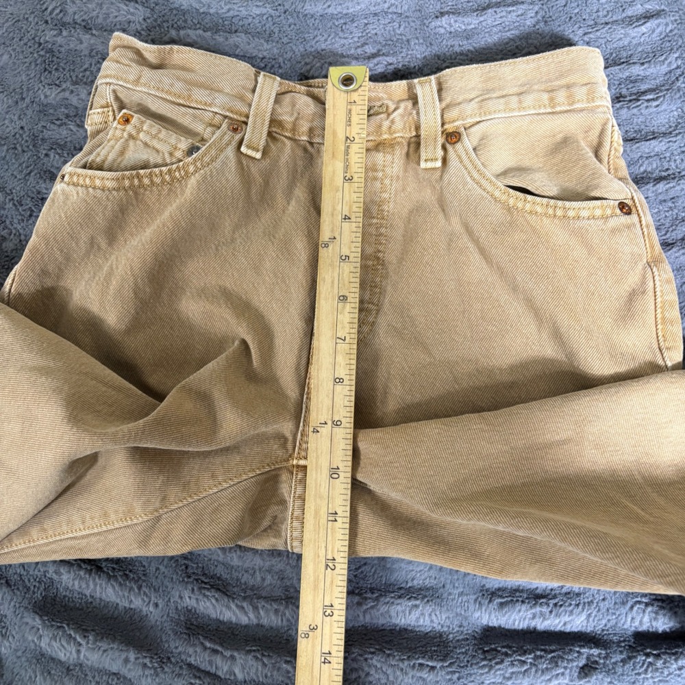 Levis 501 Original Fit Jeans Tan Khaki Denim Button Fly W25 L30 12501-0405 - Picture 6 of 8
